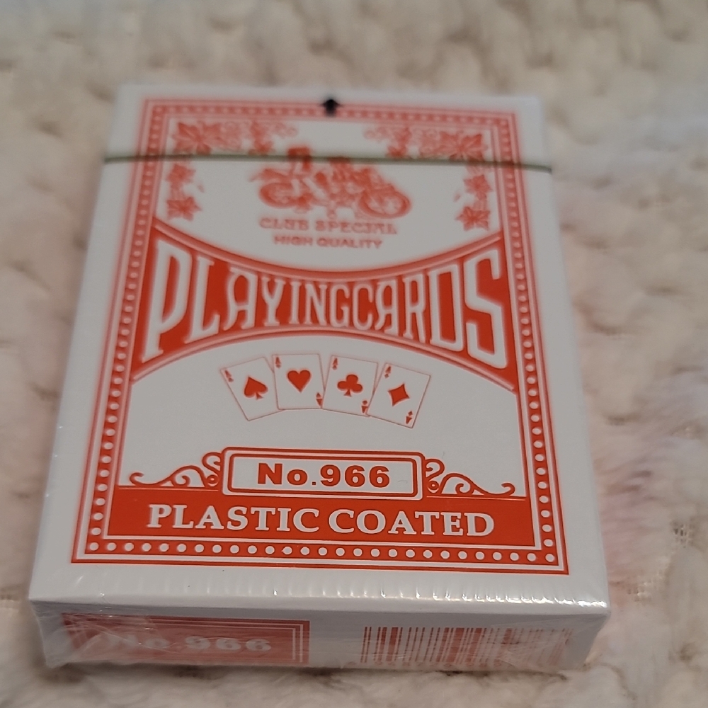 No. 966 Plastic Coated Souvenir Red Cart Classics Poker Playing Cards BNIB